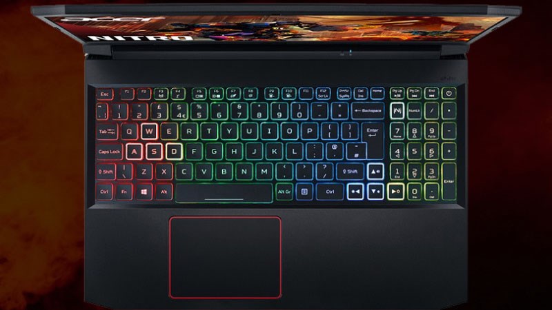 B&agrave;n ph&iacute;m laptop gaming c&oacute; LED RGB sặc sỡ, bắt mắt