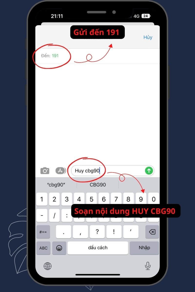C&aacute;ch hủy g&oacute;i cước CBG90