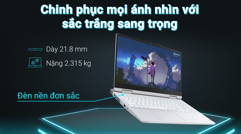 Chiếc laptop màu trắng sang trọng Chiếc laptop màu trắng sang trọng
