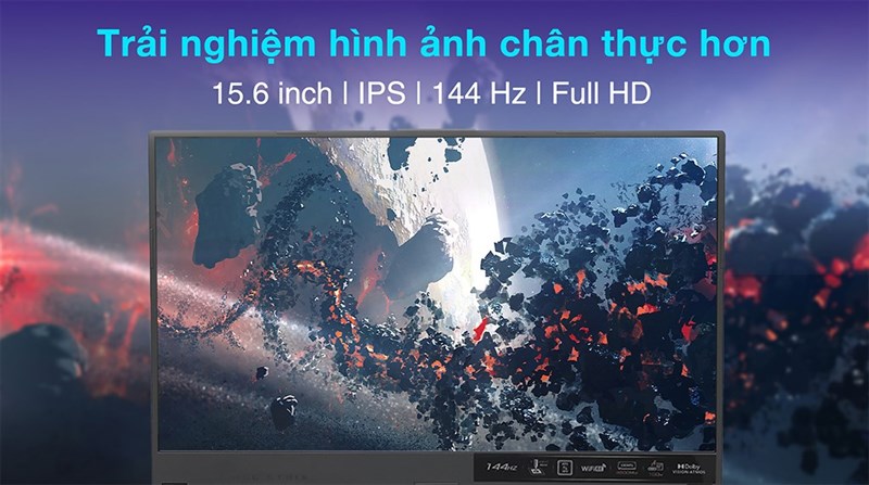 Rog Strix G513R sử dụng tấm nền IPS, Full HD, 144Hz