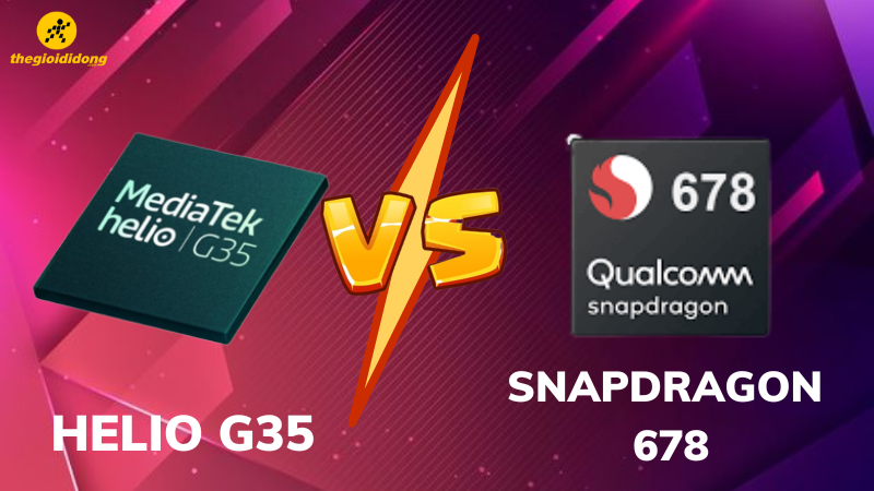 So s&aacute;nh Helio G35 v&agrave; Snapdragon 678, lo&agrave;i rồng dạo bước