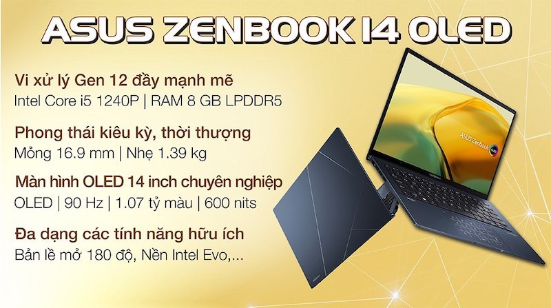 Laptop Asus Zenbook 14 OLED UX3402ZA