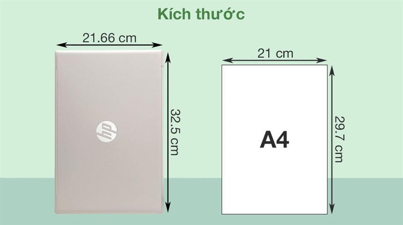 Thiết kế có kích thước chỉ nhỉnh hơn tờ A4 một chút.