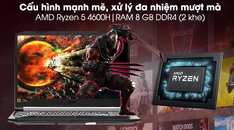 Laptop Acer Nitro 5 Gaming AN515 44 R9JM R5 4600H