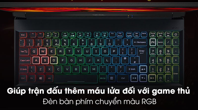 Hệ thống LED RGB sặc sỡ tr&ecirc;n b&agrave;n ph&iacute;m