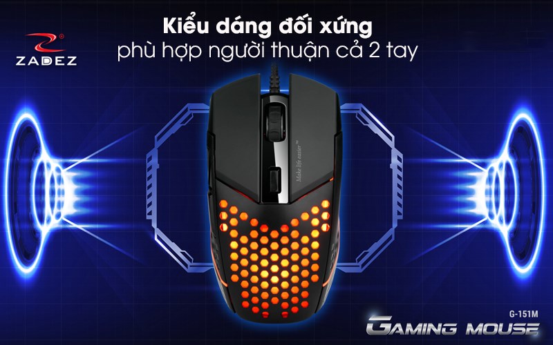 Chuột Gaming Zadez G151M Đen