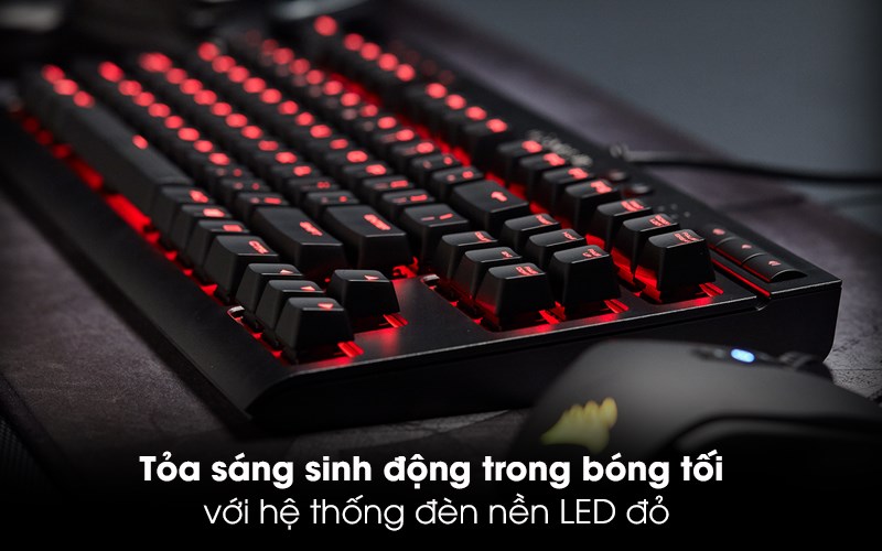 Tỏa s&aacute;ng linh động với nền LED m&agrave;u đỏ.