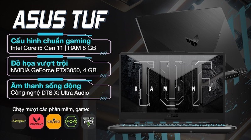 Laptop Asus TUF Gaming FX506HC(HN144W)