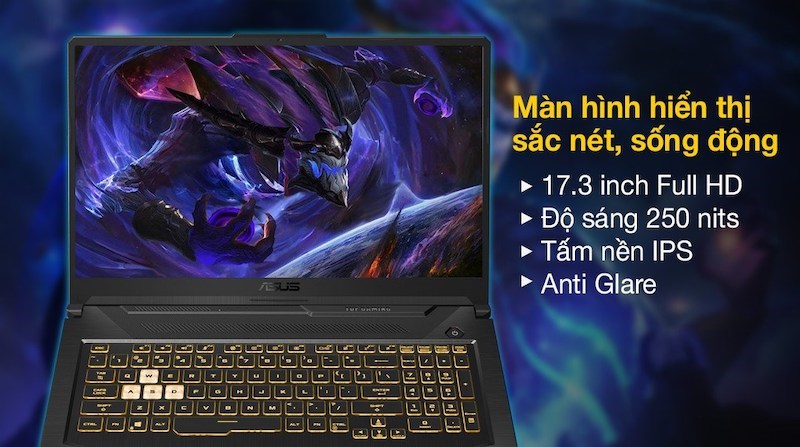 H&igrave;nh ảnh ch&acirc;n thật, sắc n&eacute;t với m&agrave;n h&igrave;nh lớn 17.3 inch