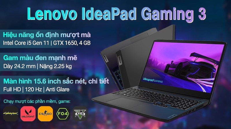 Laptop Lenovo IdeaPad Gaming 3 15IHU6 i5 11300H