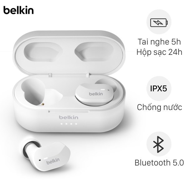 Tai nghe Bluetooth True Wireless Belkin Soundform AUC001