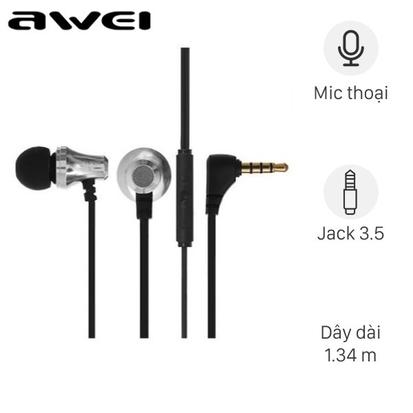 Tai nghe EP Awei Q50Hi Bạc