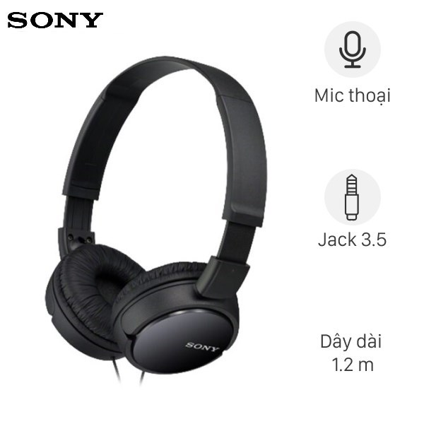 Tai nghe chụp tai Sony MDR-ZX110AP Trắng