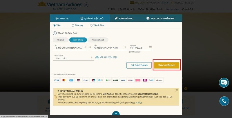 Nhập th&ocirc;ng tin chuyến bay