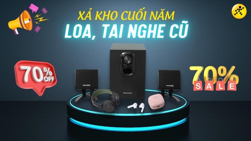 Xả kho cuối năm, loa thanh l&yacute; xịn sale sốc đến 70% chỉ từ 75k