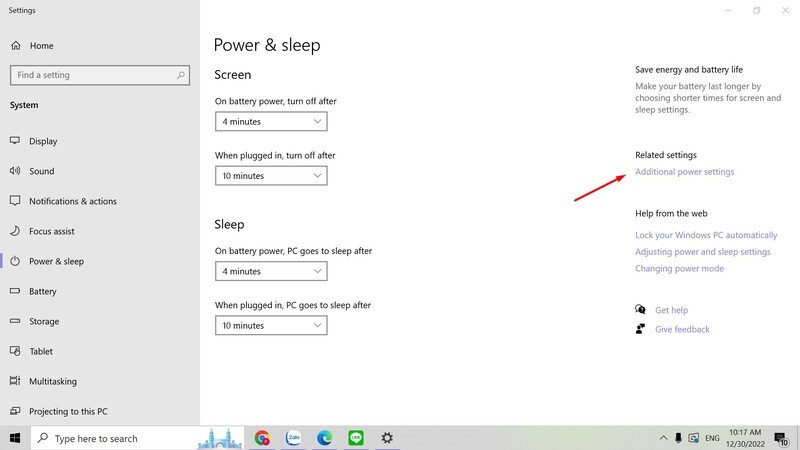  Chọn Addition powers setting
