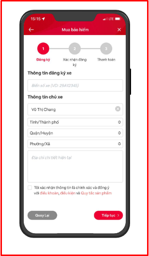 Nhập th&ocirc;ng tin mua bảo hiểm