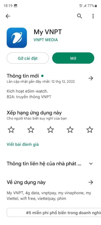 Tải và cài đặt App My VNPT