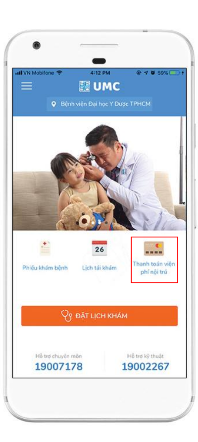 Chọn thanh to&aacute;n viện ph&iacute; nội tr&uacute; 