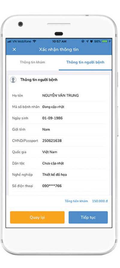 X&aacute;c nhận th&ocirc;ng tin