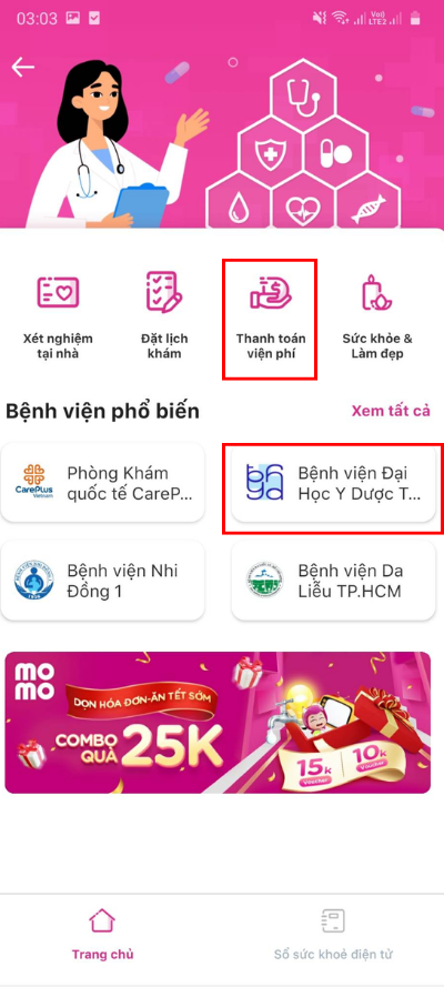 Thanh to&aacute;n viện ph&iacute;