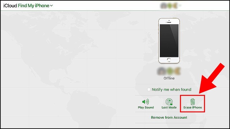 Sau đó bạn chọn clear Sau đó bạn chọn Erase iPhone