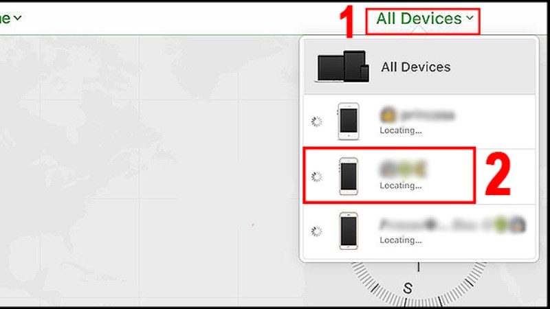 Chọn vào mục devices Chọn vào mục all devices