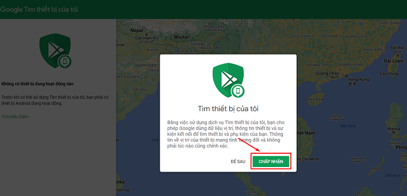 Truy cập vào công cụ Google Find My Device Truy cập vào công cụ Google Find My Device