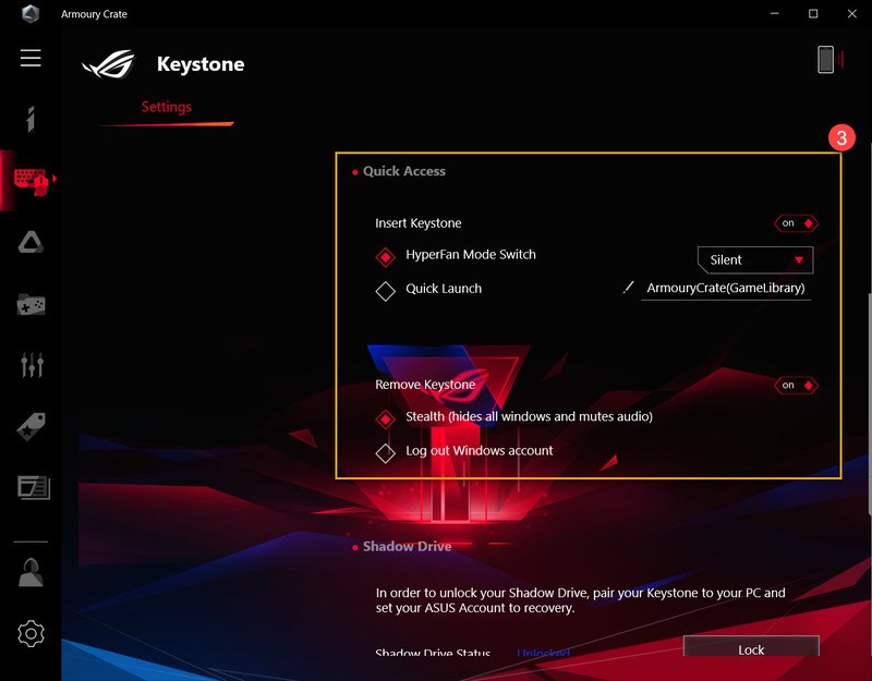 Bạn c&oacute; thể lựa chọn ở phần c&agrave;i đặt nhanh