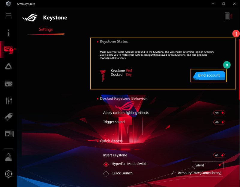 Nhấp Bind Account, sau khi cửa sổ đăng nhập xuất hiện