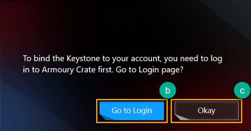 Bạn cần đăng nhập v&agrave;o Armoury Crate