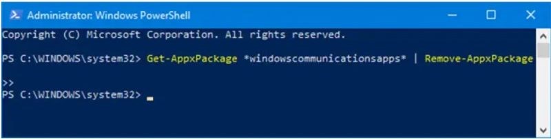 Cửa sổ l&agrave;m việc của Windows PowerShell (Admin)
