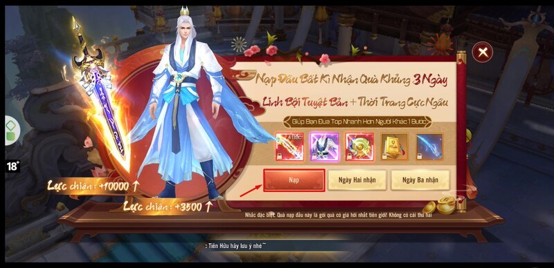 Ấn vào nạp Ấn vào nạp