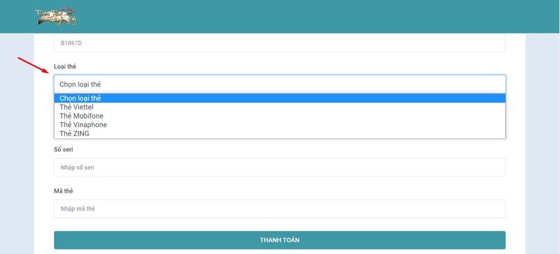 Chọn loại thẻ Chọn loại thẻ