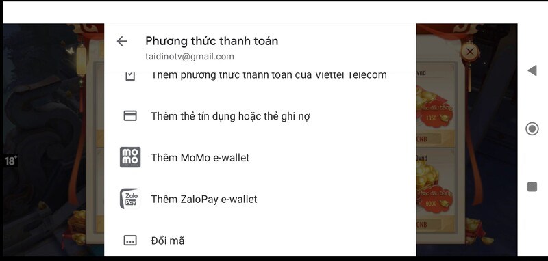 Chọn hình thức thanh toán Chọn hình thức thanh toán