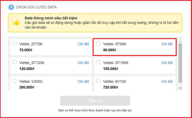 Chọn gói cước data phù hợp
