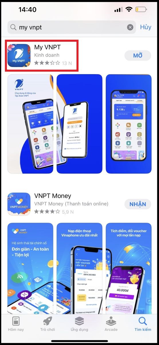 T&igrave;m kiếm ứng dụng tại CH PLAY v&agrave; APP STORE