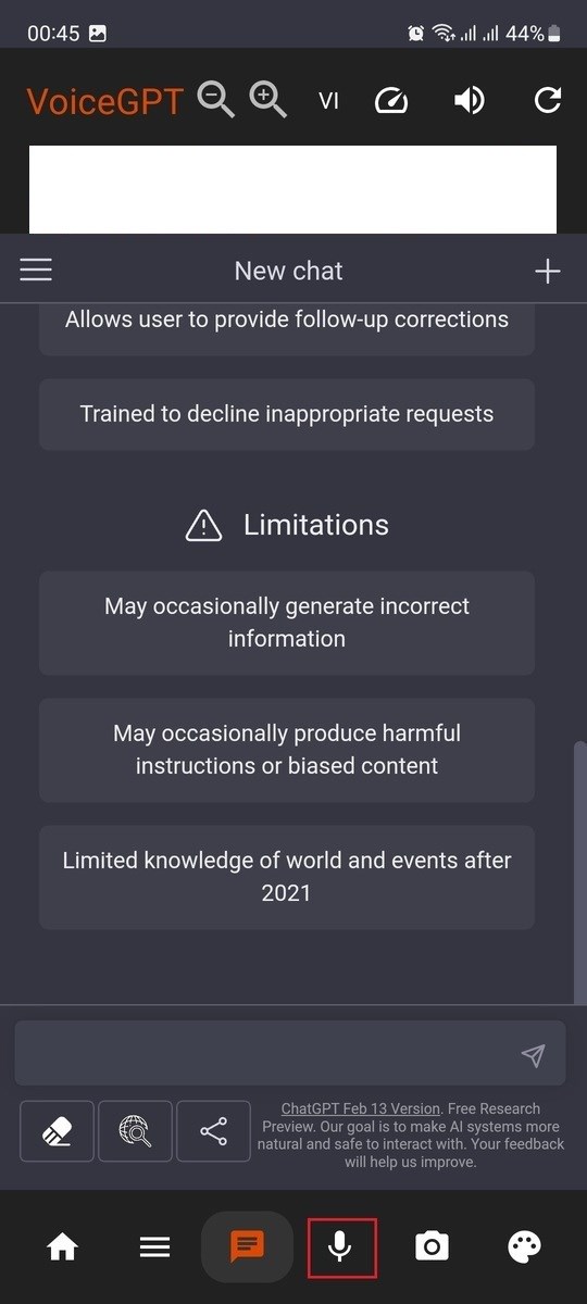 Chọn biểu tượng Micro