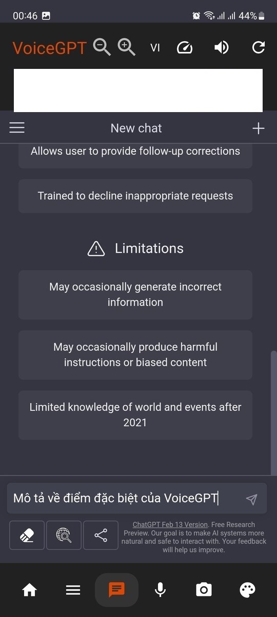 Bấm gửi v&agrave; đợi c&acirc;u trả lời