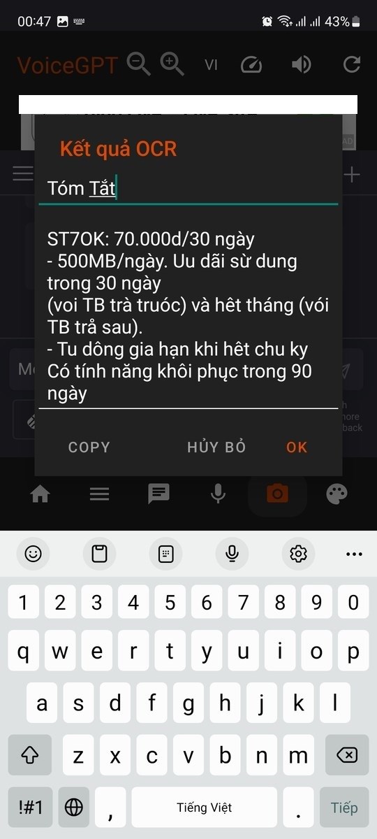 Nhập y&ecirc;u cầu ở h&agrave;ng tr&ecirc;n c&ugrave;ng v&agrave; bấm OK