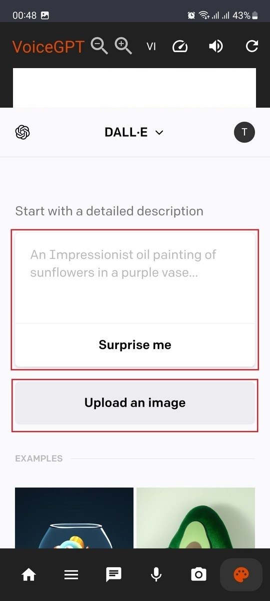 Nhập một đoạn văn bản để m&ocirc; tả hoặc Upload an Image