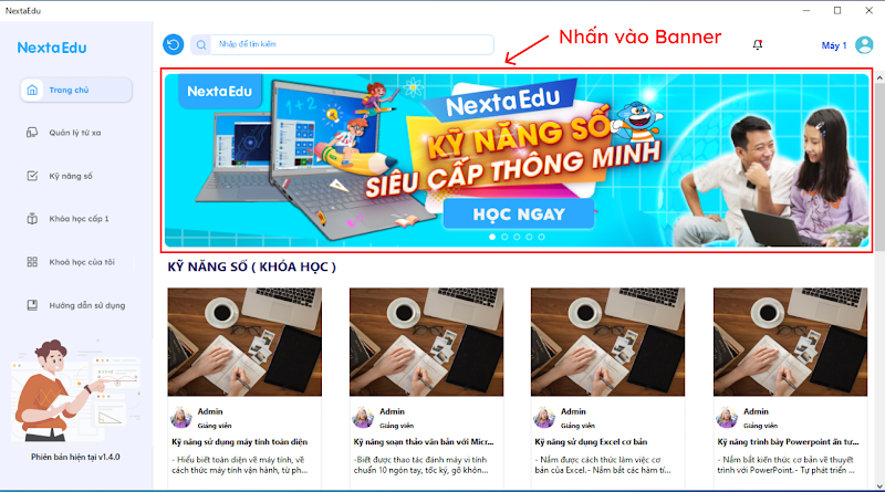 Click v&agrave;o Banner tr&ecirc;n trang chủ