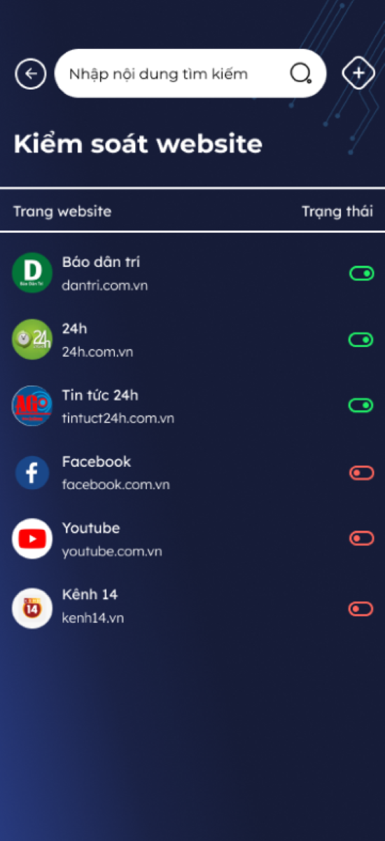  Hệ thống th&ocirc;ng b&aacute;o th&agrave;nh c&ocirc;ng v&agrave; hiển thị những trang web vừa th&ecirc;m