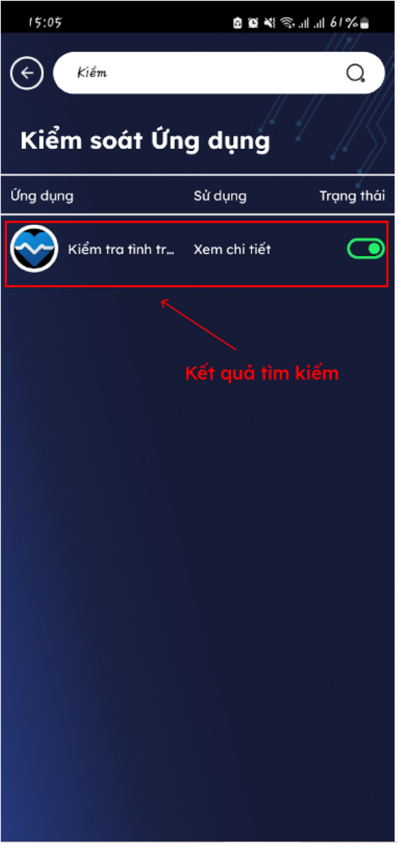 Kết quả được t&igrave;m kiếm sẽ hiển thị