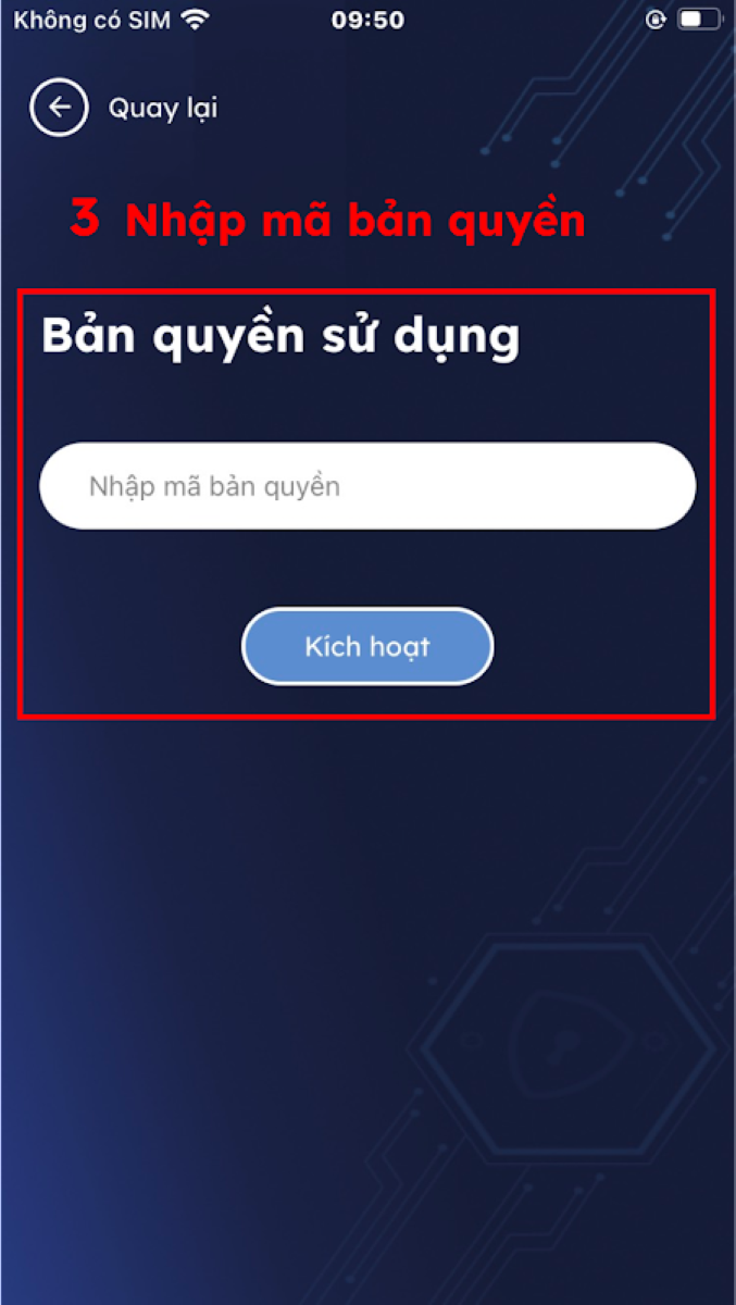 ưa v&agrave;o m&agrave;n h&igrave;nh laptop để tiến h&agrave;nh qu&eacute;t m&atilde; v&agrave; nhập m&atilde; bản quyền