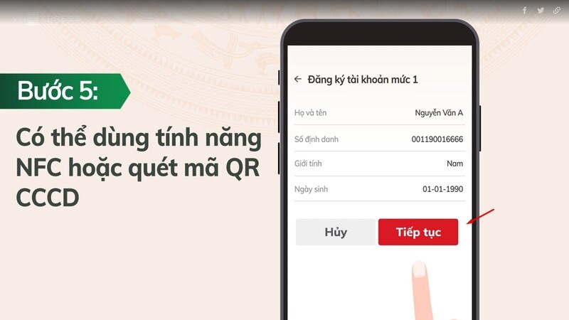 Bạn quét mã QR CCCD