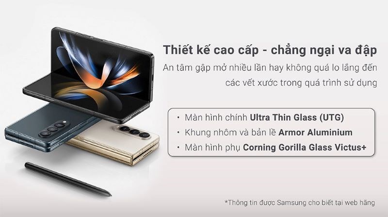 Samsung galaxy Z Fold 4 mang phong c&aacute;ch thời thượng, hiện đại