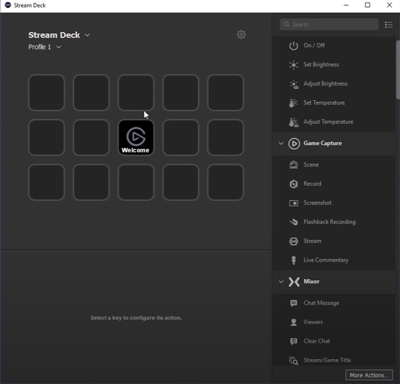 Giao diện của Stream Deck Elegato