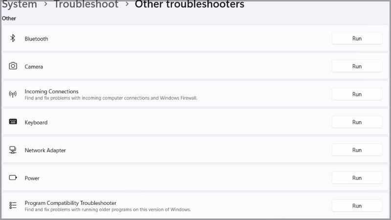 Cách sử dụng Troubleshooting Windows 11