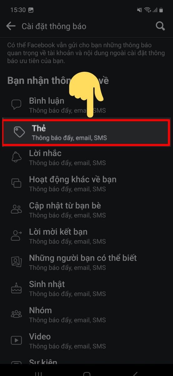 Chọn Thẻ
